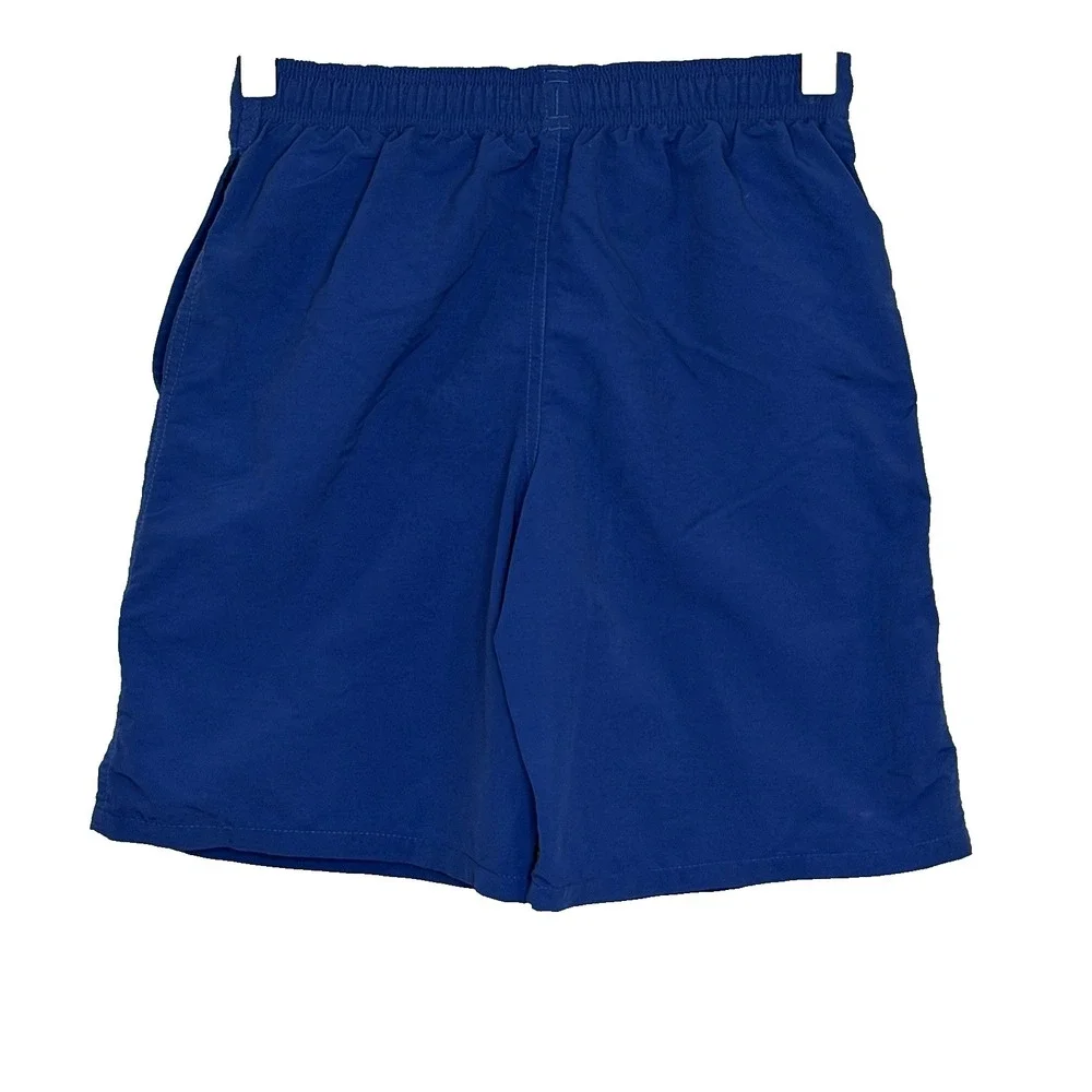 Patagonia Swim Trunk Shorts Boys Sz Large Dark Blue Pull On Elastic Waist Lined